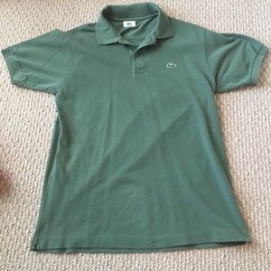 Green Lacoste polo